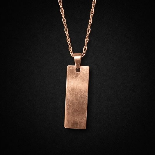 Classic RoseGold Bar Pendant Necklace