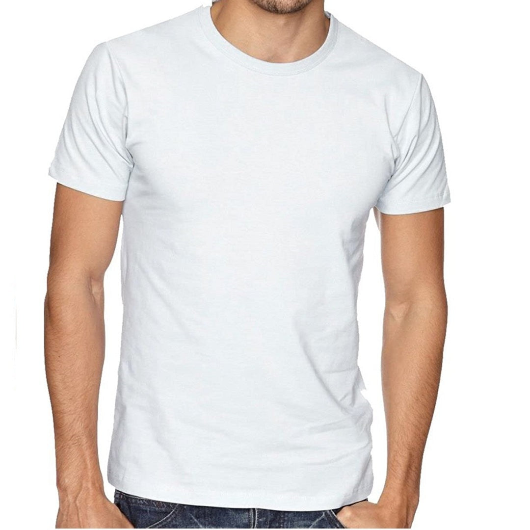 Cotton Tshirt - White / 180 GSM / BioWashed