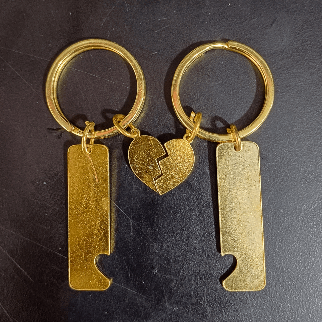 Couple Keychain – For Marking ( Color - GOLD, SILVER, ROSE GOLD )
