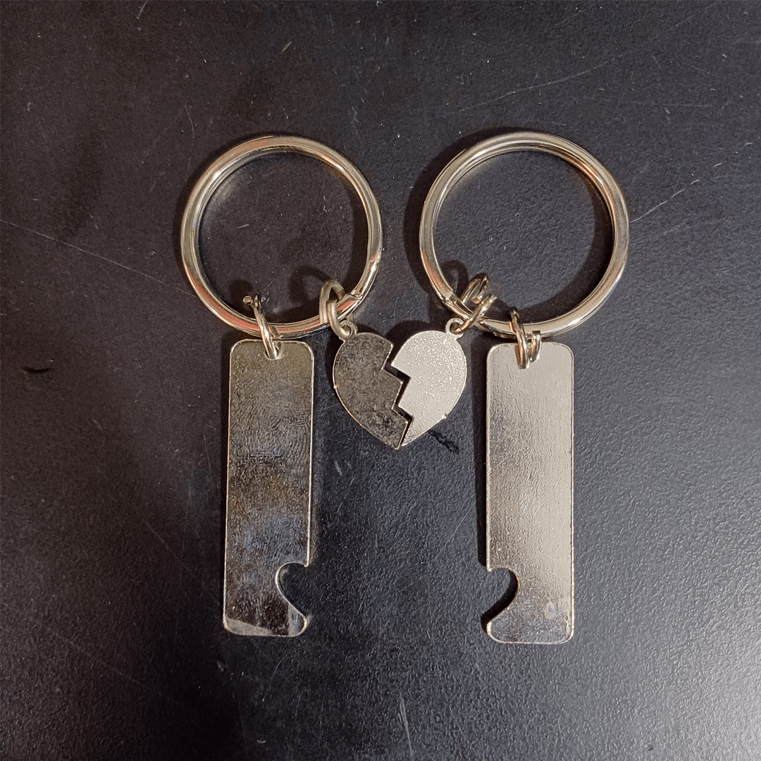Couple Keychain – For Marking ( Color - GOLD, SILVER, ROSE GOLD )