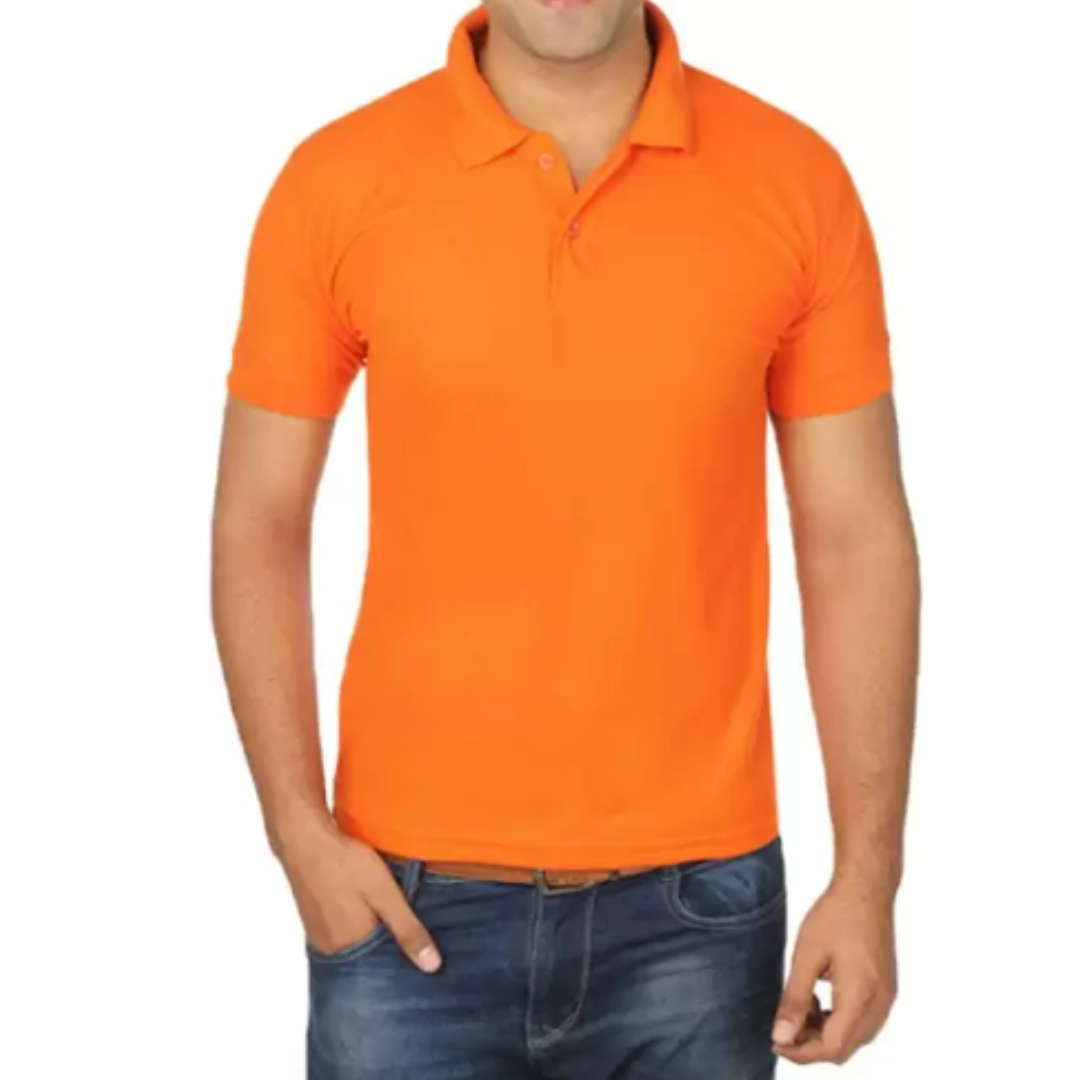 DryFit Collar T-shirt ( Orange )