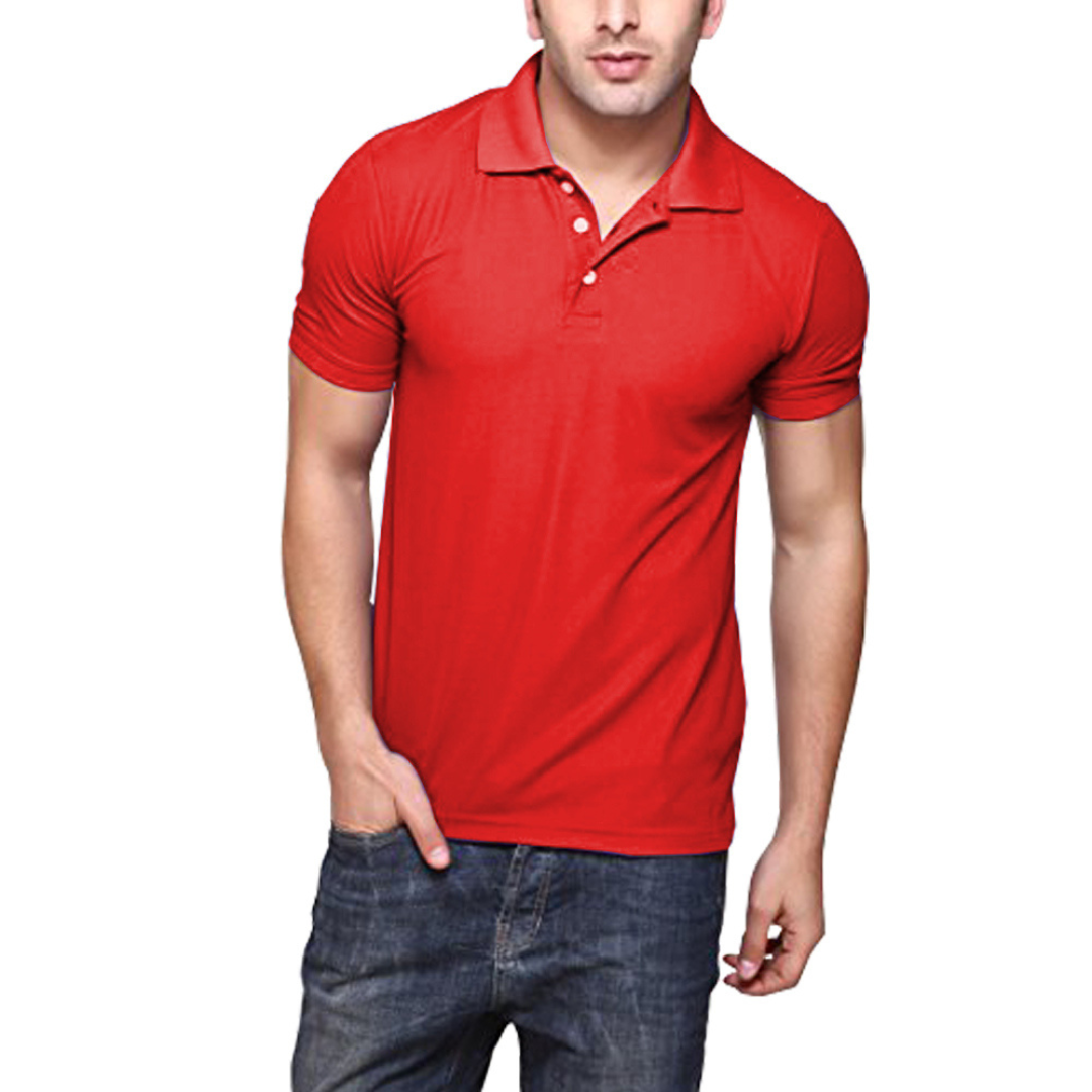 DryFit Collar T-shirt ( Red )