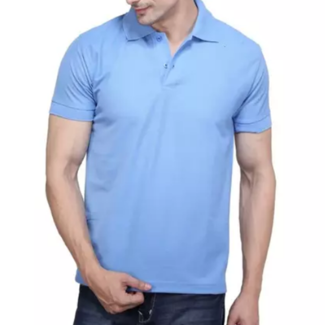 DryFit Collar T-shirt ( SkyBlue)