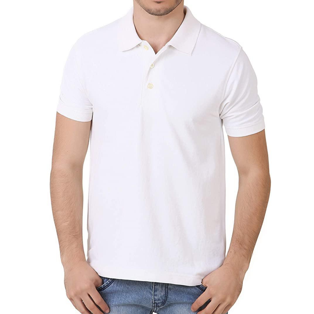 DryFit Collar T-shirt ( White )