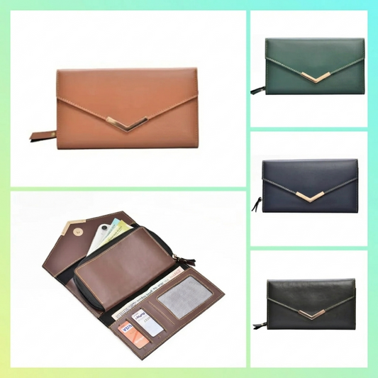 Faux Leather Ladies Purse With Patti + Pouch (WIthout Box)