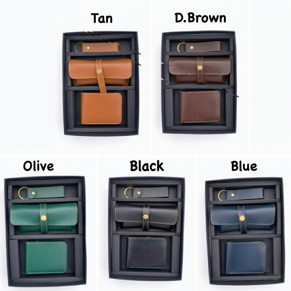 Faux Leather Men’s Combo Set of 3