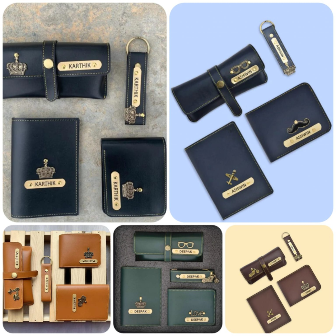 Faux Leather Men’s Combo Set of 4