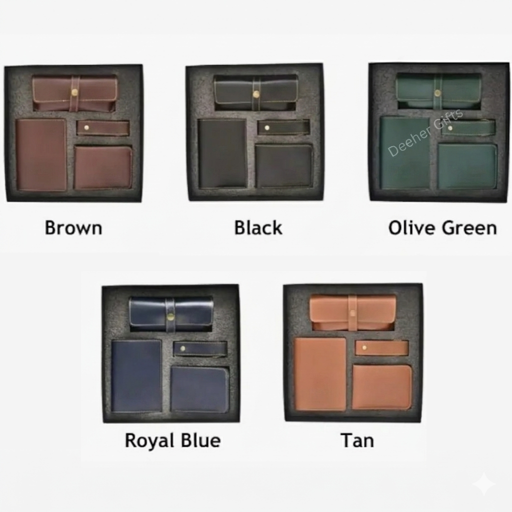 Faux Leather Men’s Combo Set of 4