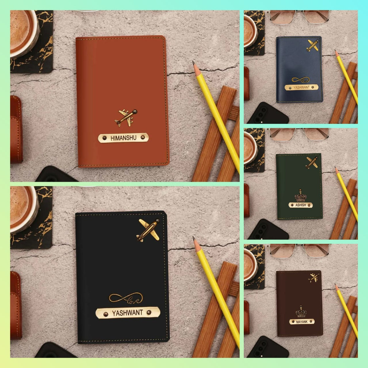 Faux leather passport cover