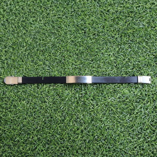 Bracelet with Leather Strap Black