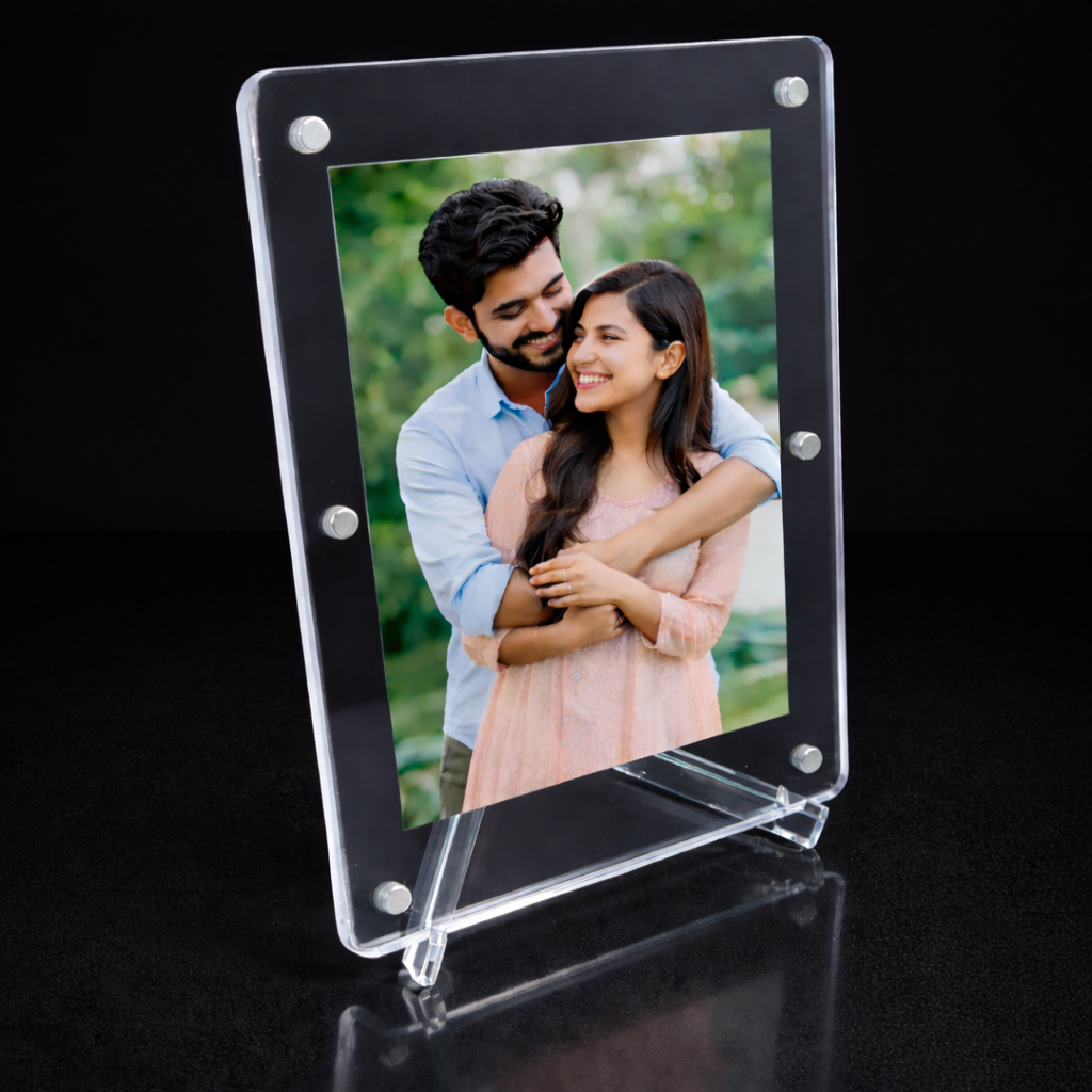 Polariod Acrylic Magnetic Photo Frame - Rectangle / 5x 7 inch