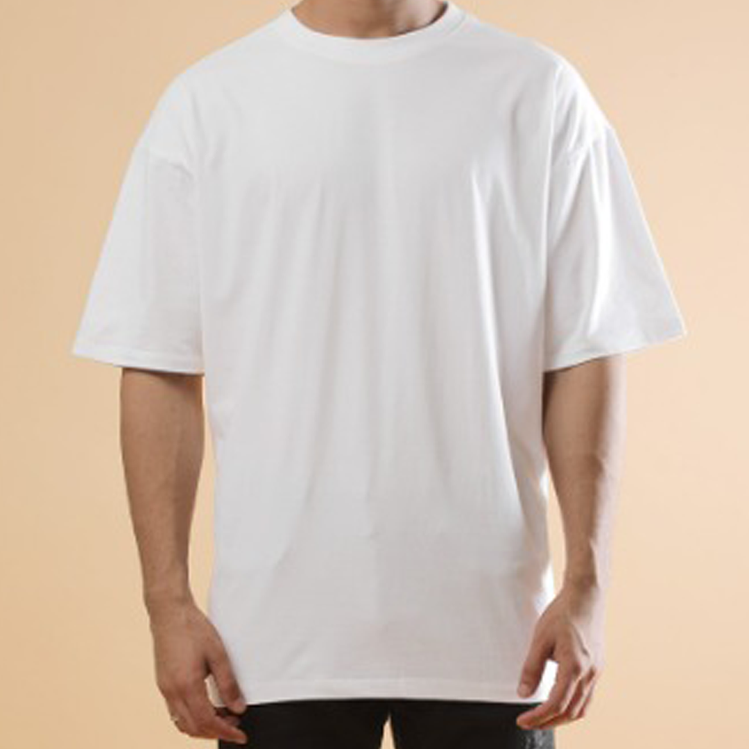 FRENCH TERRY Oversize Cotton T-shirt 240GSM ( White )