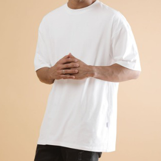 FRENCH TERRY Oversize Cotton Tshirt  240GSM ( White )