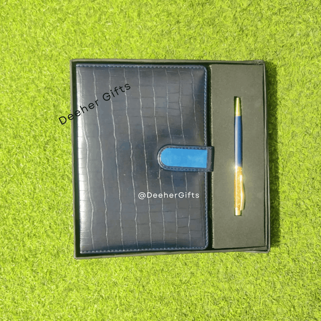 Gift Set Crocodile – 2 in 1 (Blue) / Diary size A5
