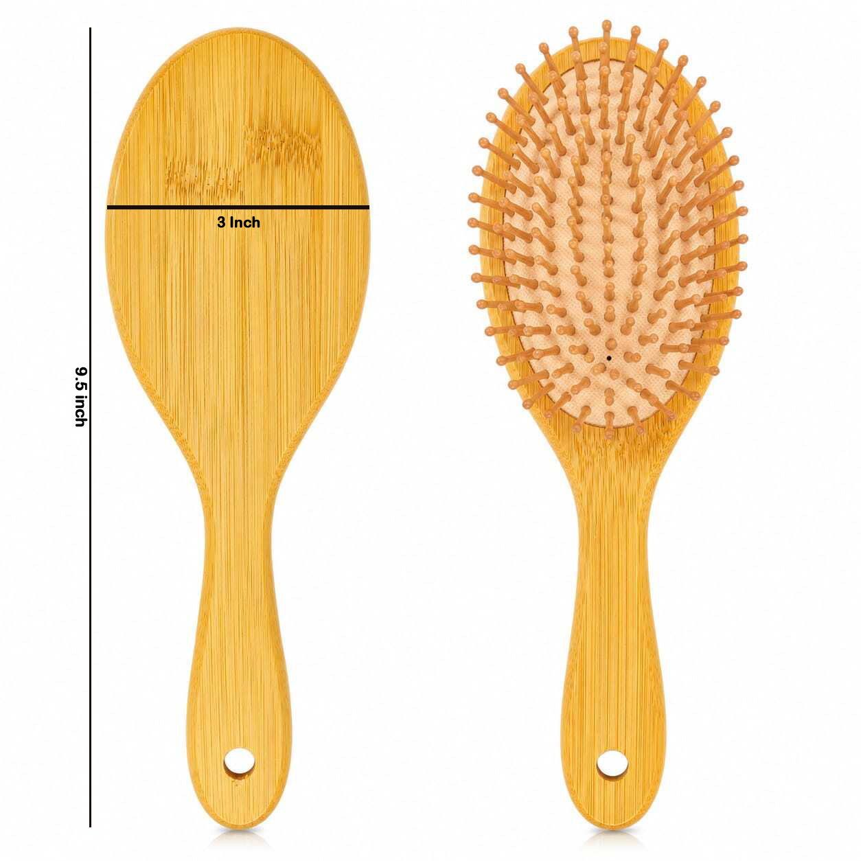 Wooden Hair Brush Ovel Shape