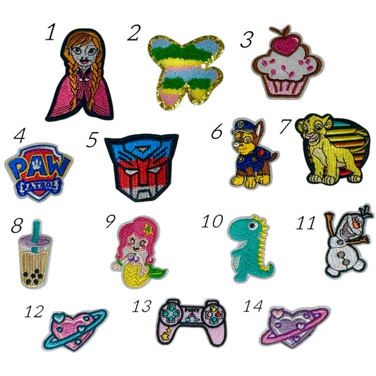 Iron on Patches (1 to 14 Designs) Approx.Size 2X2.5 inches