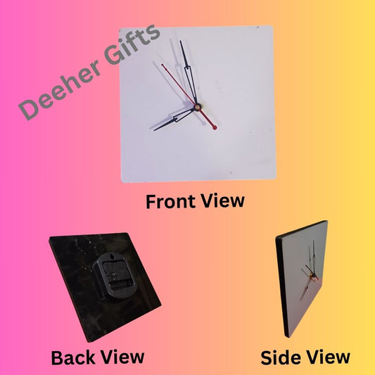 MDF Clock (12 mm)  - Square / 8 inch