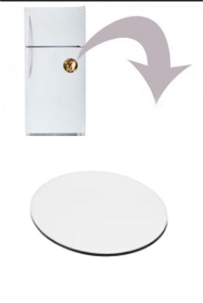 Sublimation MDF Fridge Magnet ( Round 3.5 inch)
