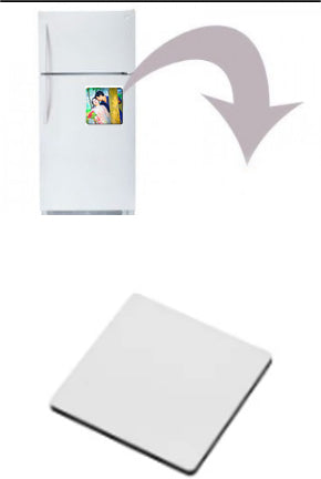 Sublimation MDF Fridge Magnet ( Square 3.5 inch)