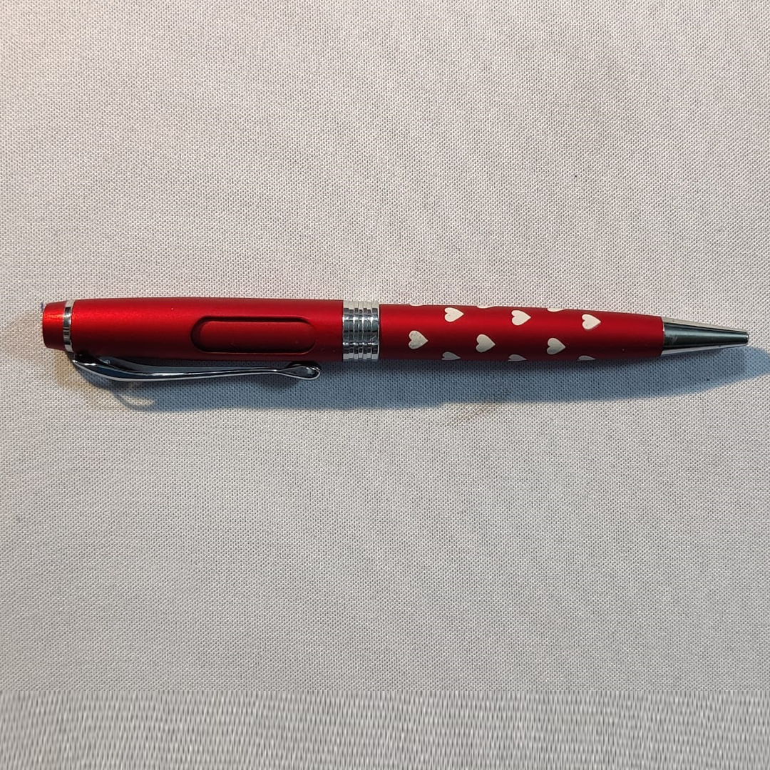 Metal Pen (red Heart) (For Engraving /UV Printing)