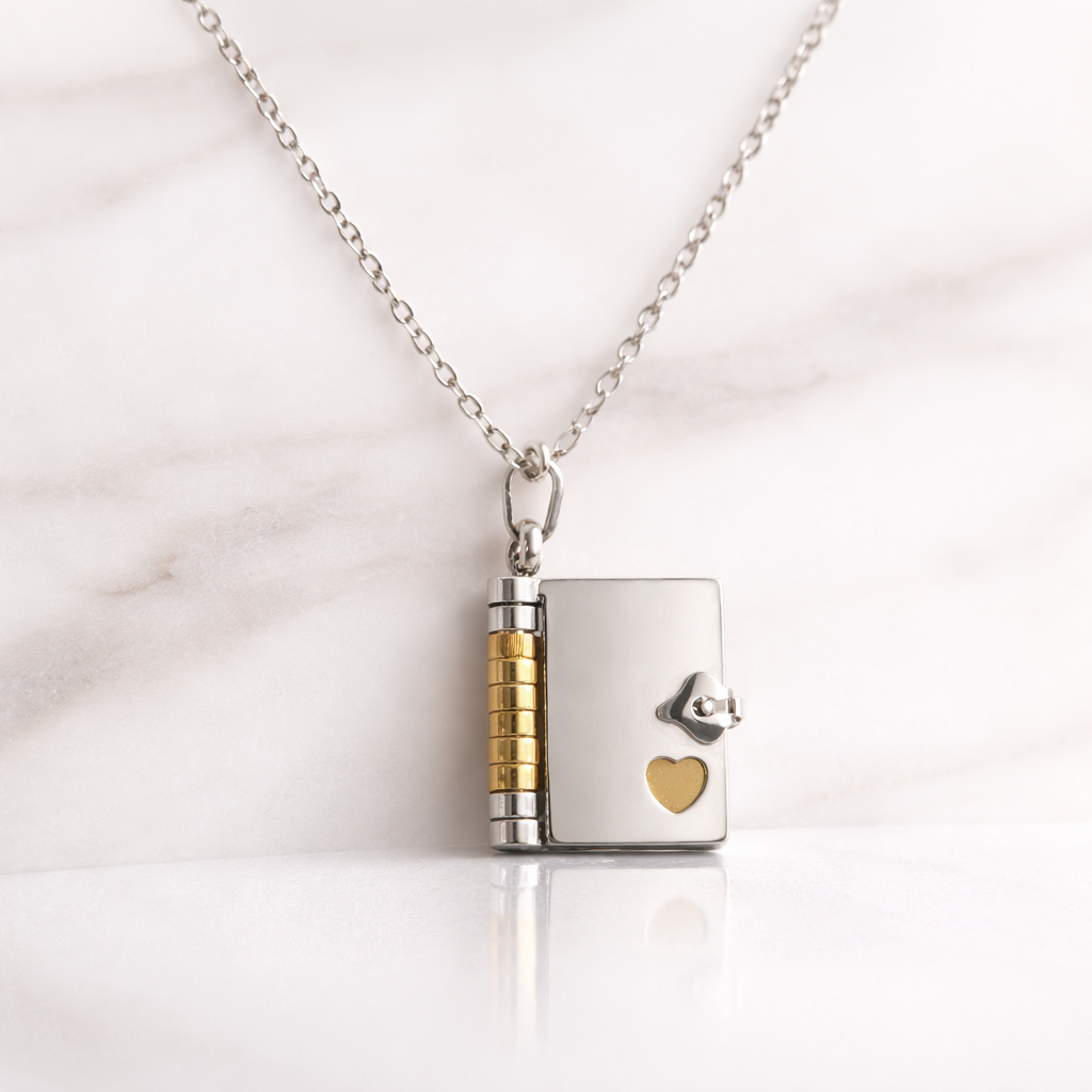 Mini Diary Pendant Necklace