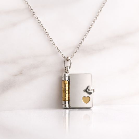 Mini Diary Pendant Necklace