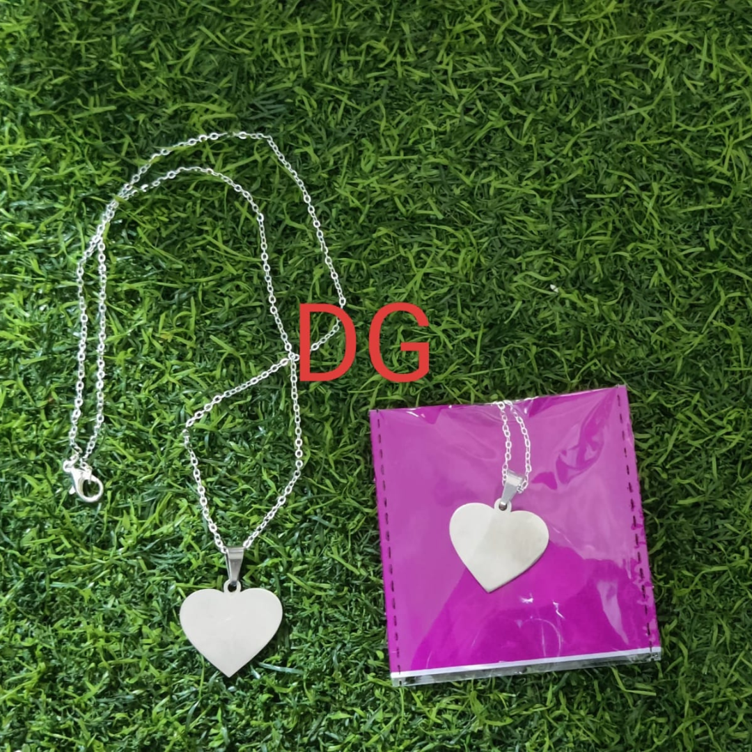 Metal Pandant Heart Silver – For Marking