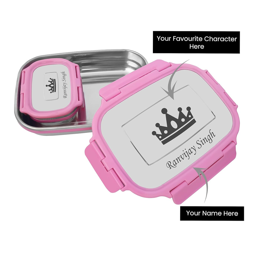 Stainless Steel Tiffin - Pink ( For Marking)