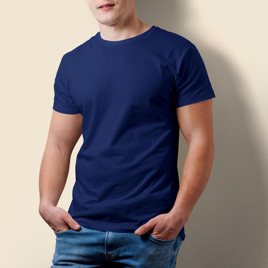 Cotton Tshirt ( Navy Blue )