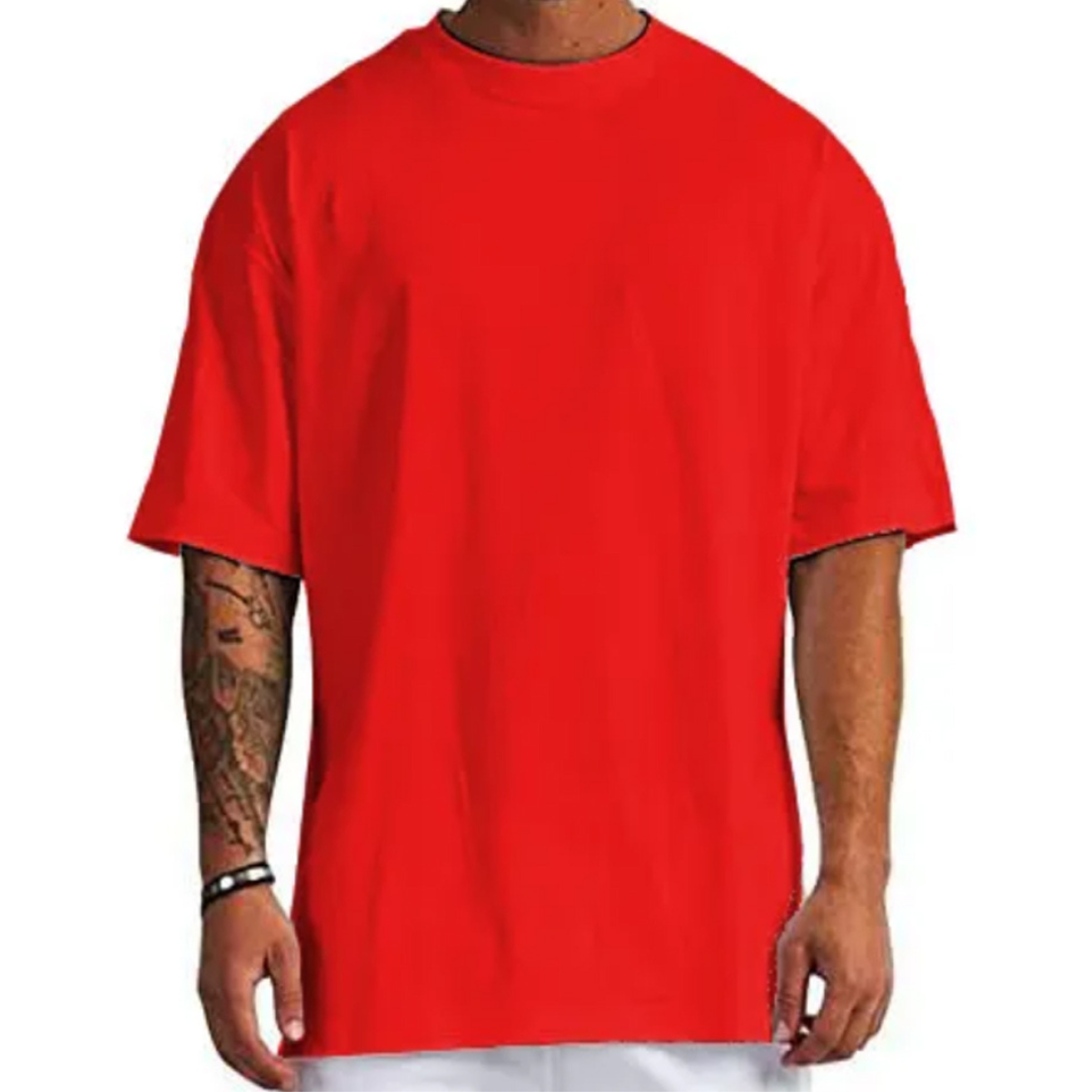 Oversize Cotton T-shirt ( RED )