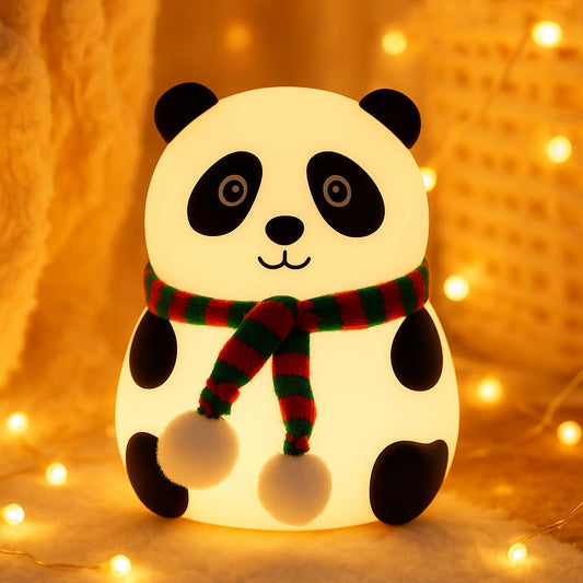 Panda Glow Silicone Night Lamp (Tap Control | Multicolor Ambient Light)