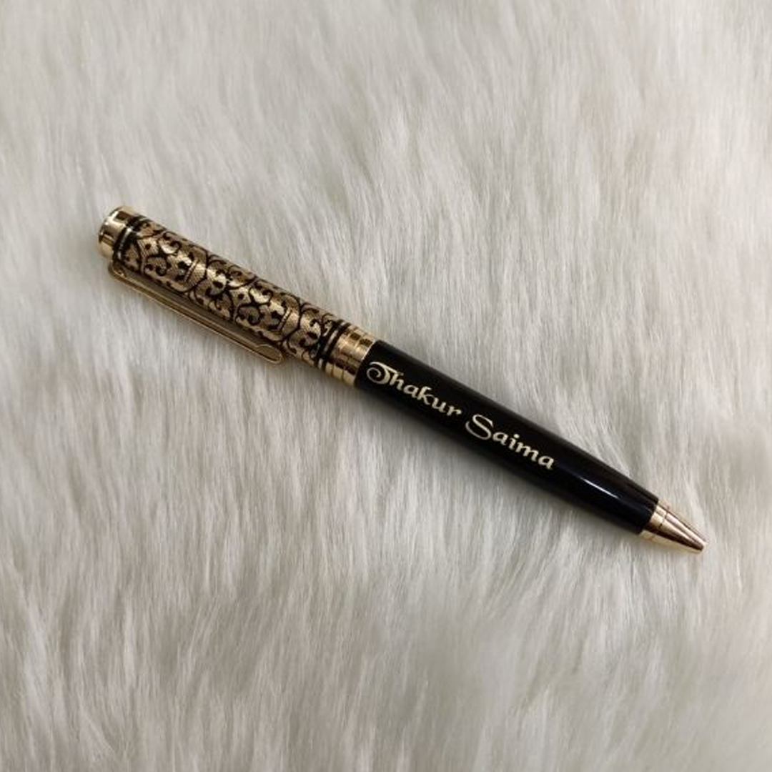 Pen ( Black Zari ) (For Engraving /UV Printing)