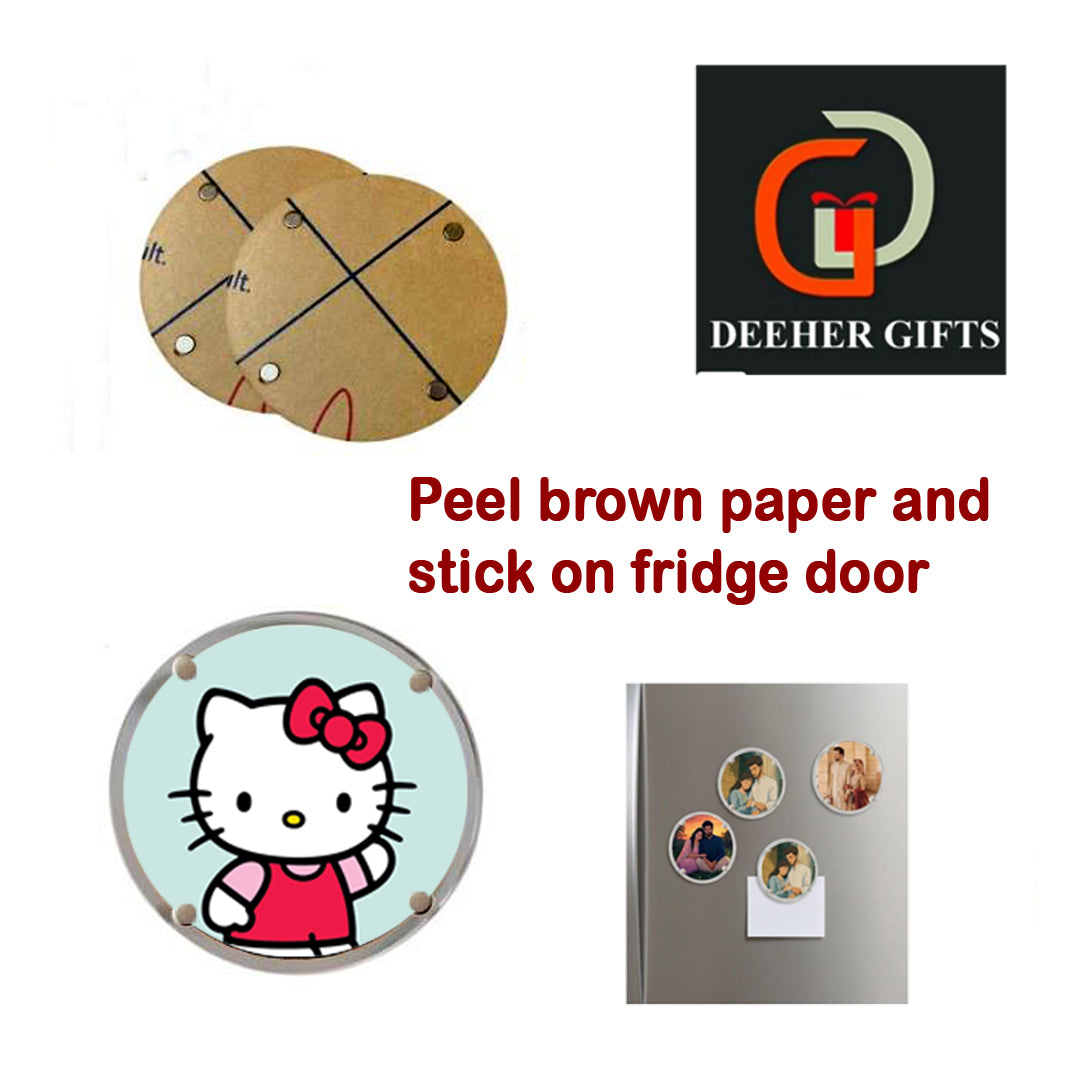 Polaroid Acrylic Magnetic Photo Frame (Circle / 3 × 3 inch)