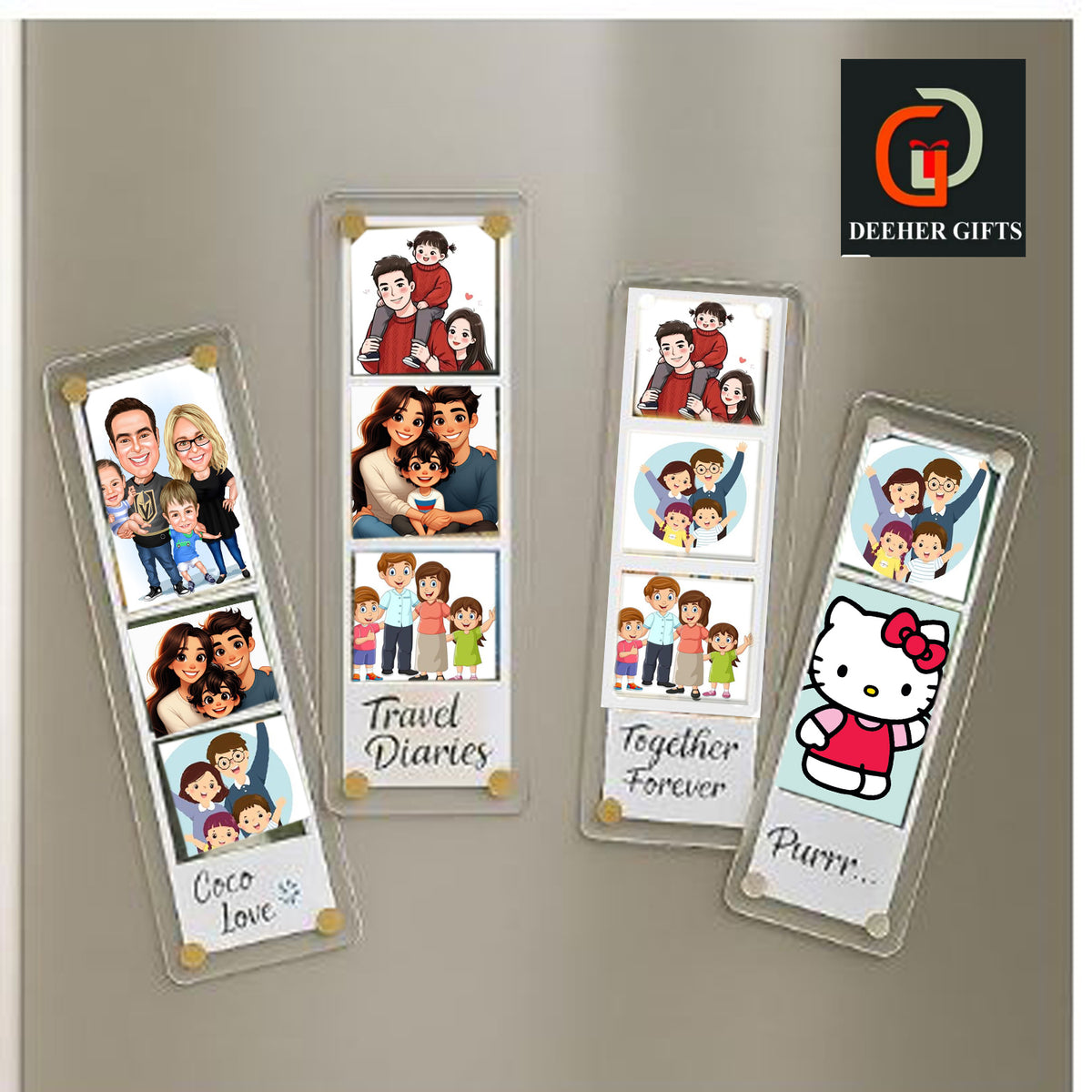 Polaroid Acrylic Magnetic Photo Frame – Rectangle (2.5 × 6 inch Approx.)