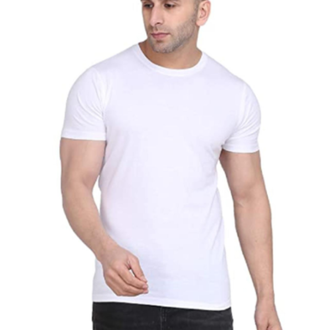 Polycotton T-shirt ( White )