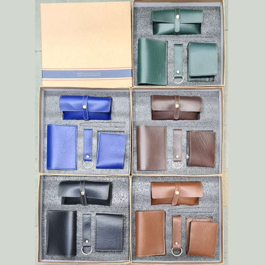 Premium Leather Men’s Combo Set of 4