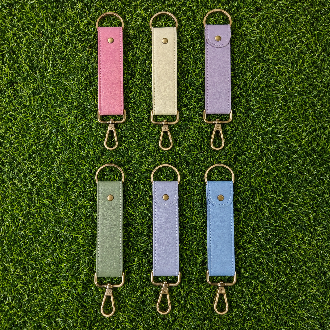 Leather Keychain Pastel Colors – Mixed Color