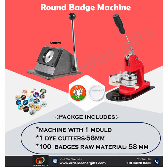 Round Badge Machine ( With 1 Mould ) Full Setup