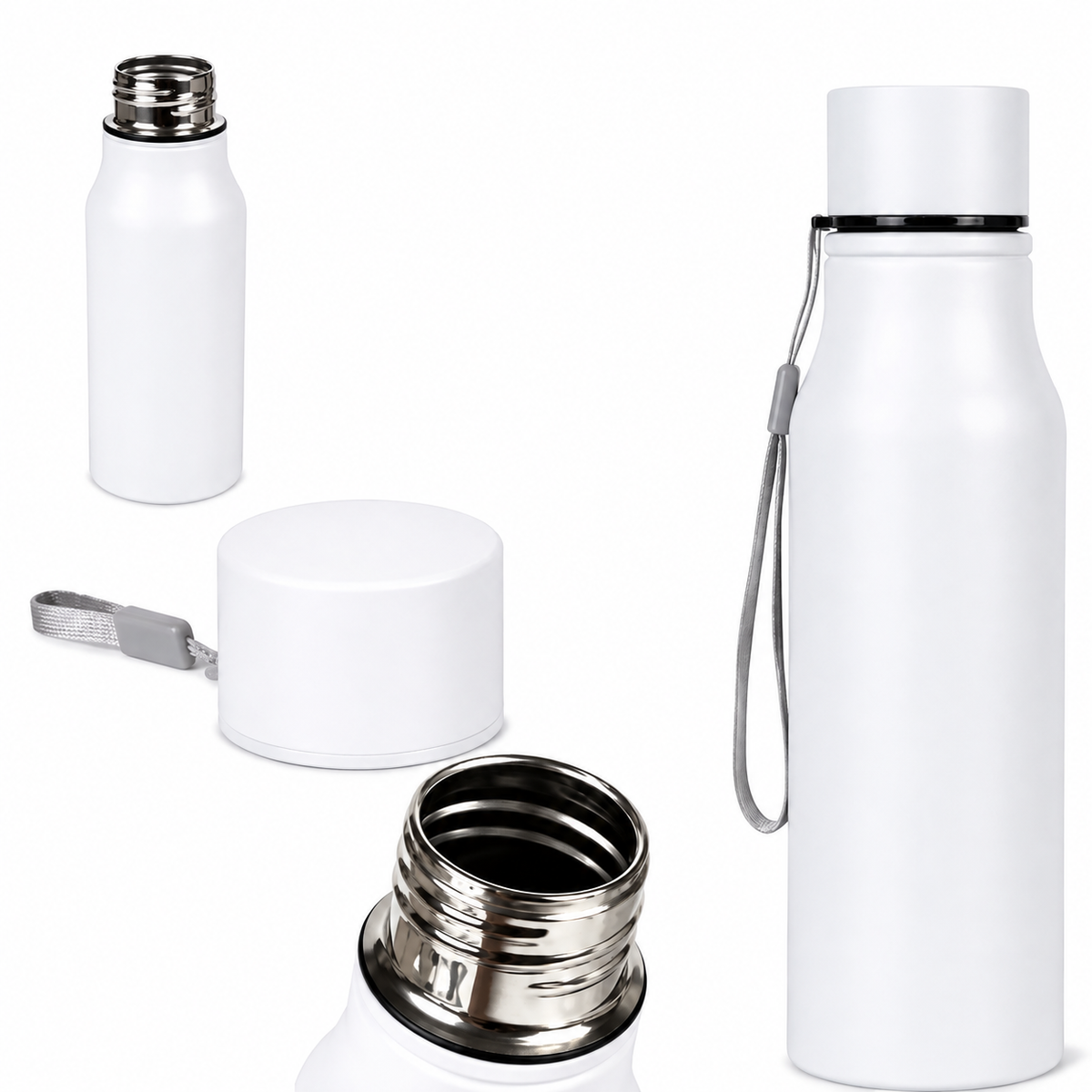 Stainless Steel Bottle | White | 500 ml | For Engraving / UV