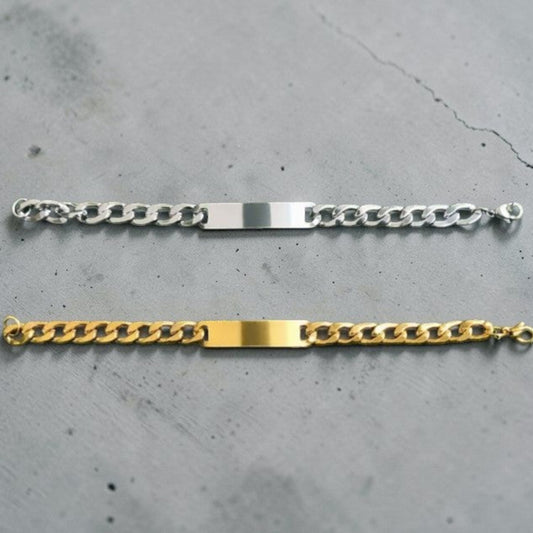 Stainless Steel Bracelet - 8 mm ( Golden / Silver )