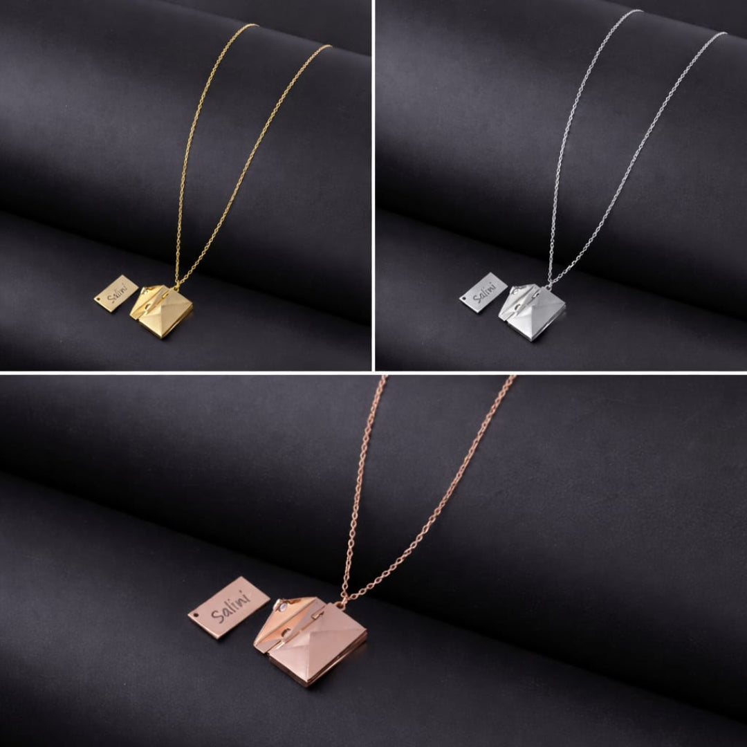 Stainless Steel Envelope Pendant ( Golden / Silver / Rose gold )
