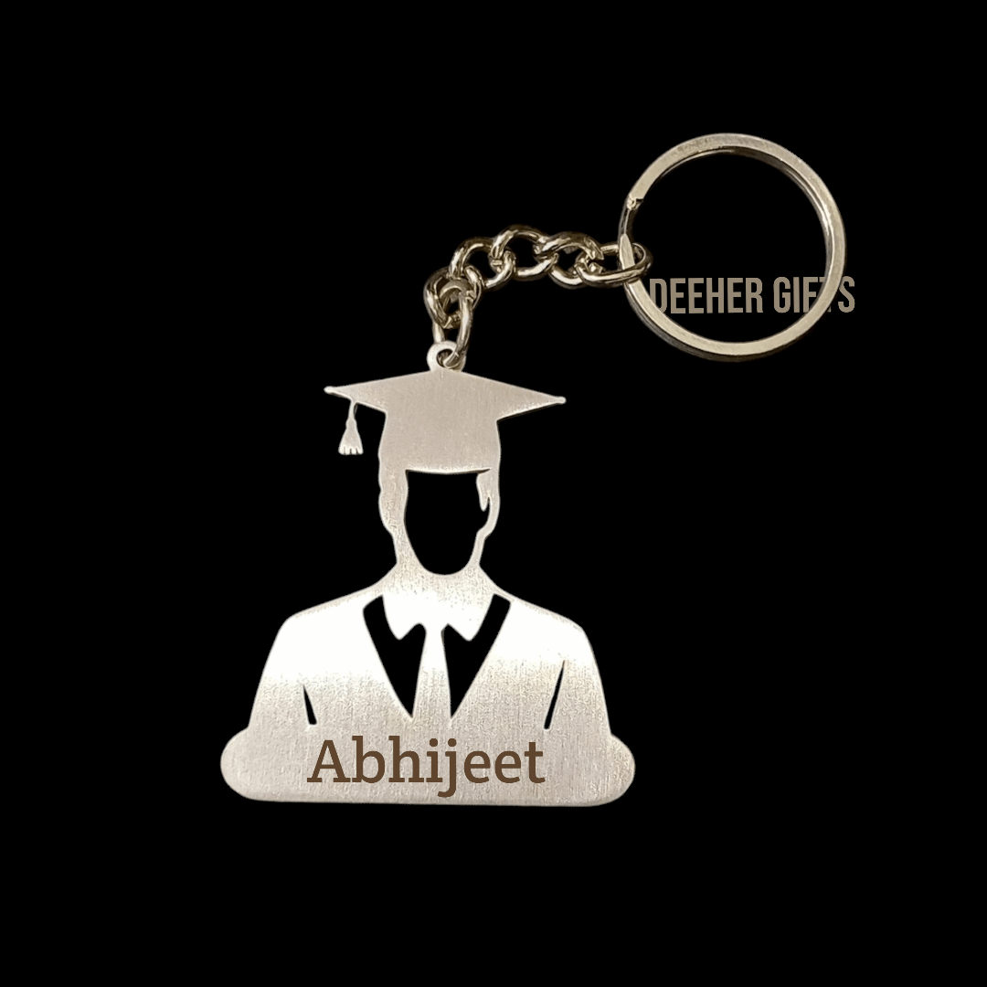 Stainless Steel Keychain ( Graduate Man ) – For Marking