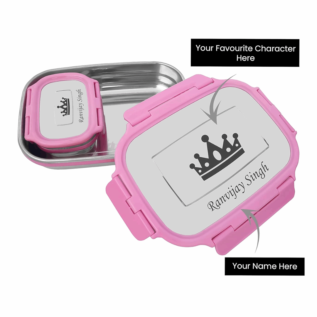 Stainless Steel Tiffin - Pink ( For Marking)