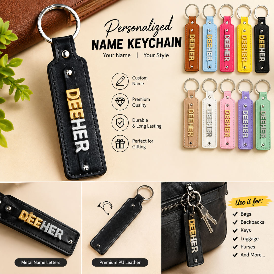 Stickout PU Leather Keychain Mix Colors (4.5X1.2 inch)