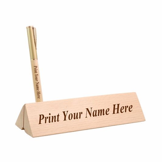 Wooden Pen Stand With Openable Box | For Engraving / UV - (Without Pen)